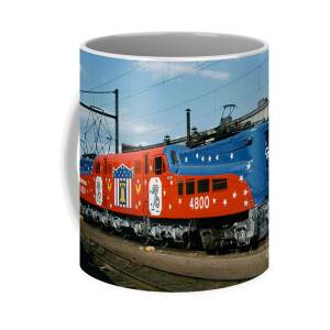 Santa Fe F7 War Bonnet AT/&SF Train Illustration Coffee Mug